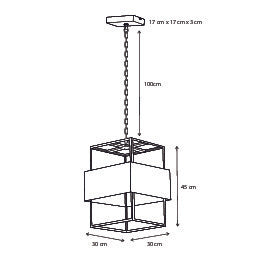 Q-Bri lantern Suspension - Authentage